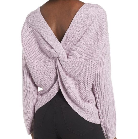 Lavender Sweaters Astr Twist Back Sweater ASTR The Label SWEATER